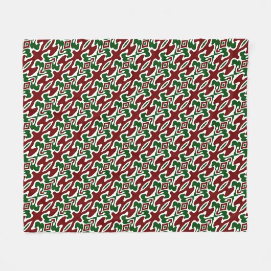 Couverture Polaire Trippy Squiggly Retro Mood Noël Motif (Devant (Horizontal))