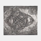 Couverture Polaire Triquetra Trinity Knot Silvery Pewter Faux Metal (Devant (Horizontal))