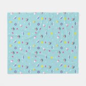 COUVERTURE POLAIRE TRK - MOTIF TURQUOISE (Devant (Horizontal))