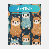 Couverture Polaire Trois Alpaca Llama (Devant)