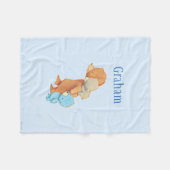 Couverture Polaire Trois amis adorables d'ours (Devant (Horizontal))