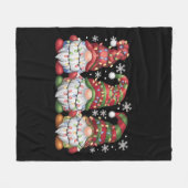 Couverture Polaire Trois Buffles Gnomes Plaid Red Christmas (Devant (Horizontal))