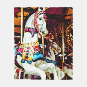 Couverture Polaire Trois Chevaux de carrousel