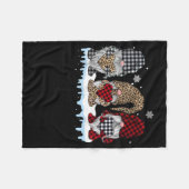 Couverture Polaire Trois Gnomes Dans Le Buffle Du Léopard Jouent Noël (Devant (Horizontal))