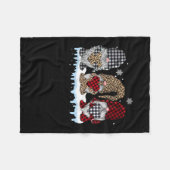 Couverture Polaire Trois Gnomes Dans Le Buffle Léopard Plaid Noël (Devant (Horizontal))
