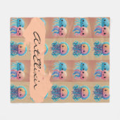 Couverture Polaire Trois méduse Cute Kawaii (Devant (Horizontal))
