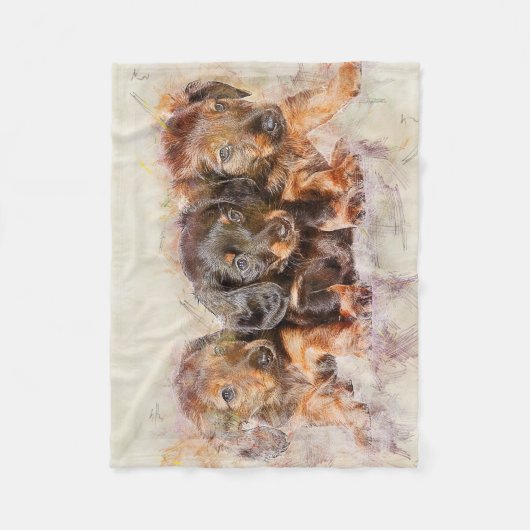 Couverture Polaire Trois mignons Chipys (Devant)