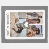 Couverture Polaire Trois Modèles photo Personnalisés Par Vous (Devant (Horizontal))