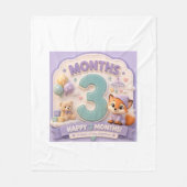Couverture Polaire Trois Mois de Découverte – Bébé Milestone Little  (Devant)