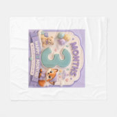 Couverture Polaire Trois Mois de Découverte – Bébé Milestone Little  (Devant (Horizontal))