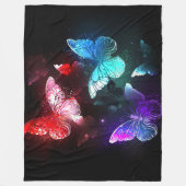 Couverture Polaire Trois papillons brillants sur l'arrière - plan de  (Devant)