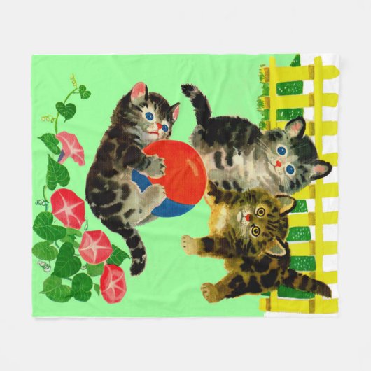 Couverture Polaire trois petits chatons (Devant (Horizontal))