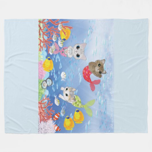 Couverture Polaire Trois Purrmaids (Devant (Horizontal))