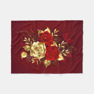 Couverture Polaire Trois Roses de bijoux