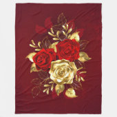 Couverture Polaire Trois Roses de bijoux (Devant)