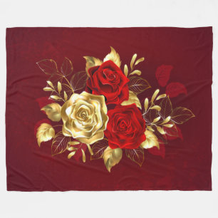 Couverture Polaire Trois Roses de bijoux