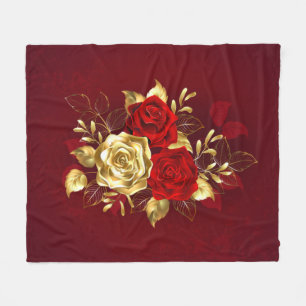 Couverture Polaire Trois Roses de bijoux