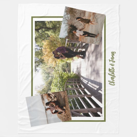 Couverture Polaire Trois textes Modèles photo et personnalisés (Devant)