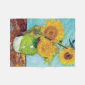 Couverture Polaire Trois tournesols, Van Gogh (Devant (Horizontal))