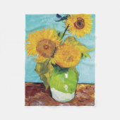 Couverture Polaire Trois tournesols, Van Gogh (Devant)