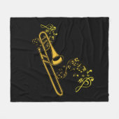 Couverture Polaire Trombone Player Brass Music Instrument Big Band (Devant (Horizontal))