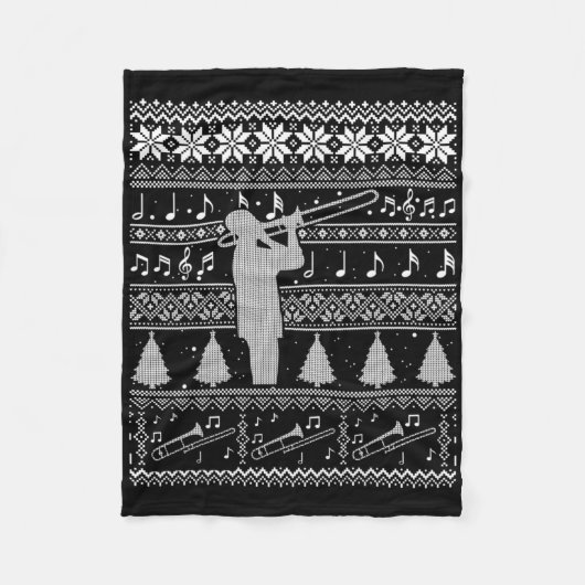 Couverture Polaire Trombone Ugly Christmas Shirt Funny Nd Sweater (Devant)