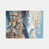 Couverture Polaire Tromso Norvège Travel Art Vintage (Devant (Horizontal))
