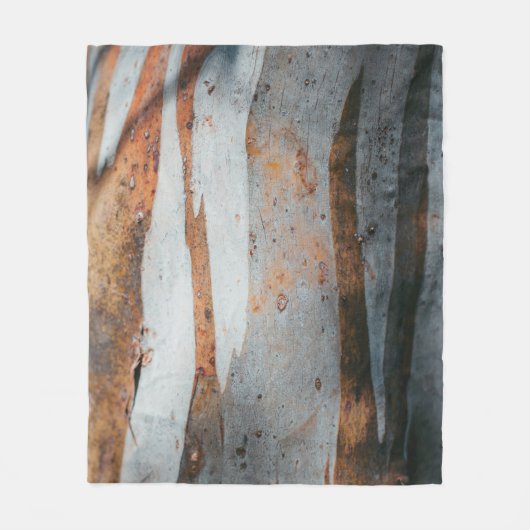 Couverture Polaire tronc d'arbre Brown et gris (Devant)