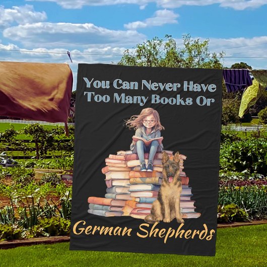 Couverture Polaire Trop de livres berger allemand