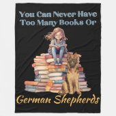Couverture Polaire Trop de livres berger allemand (Devant)