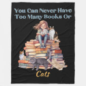 Couverture Polaire Trop de livres ou de chats (Devant)