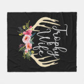 Couverture Polaire Trophée Femme Cute Deer Antlers Fleurs Chasseurs F (Devant (Horizontal))