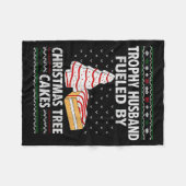Couverture Polaire Trophy Husband Fueled By Christmas Tree Cakes Funn (Devant (Horizontal))