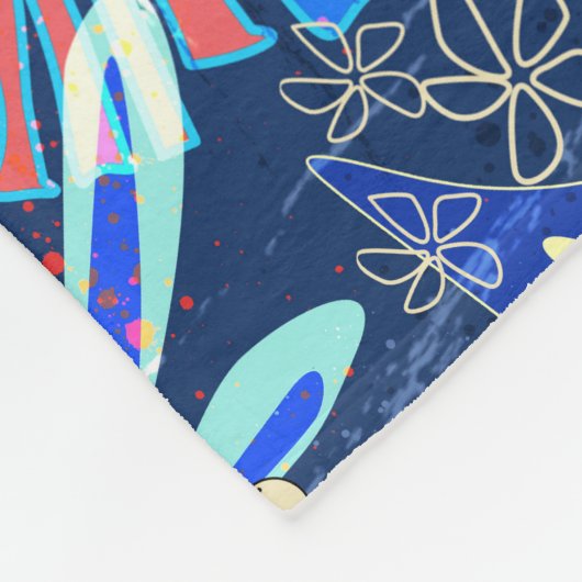 Couverture Polaire tropical Abstrait (Coin)