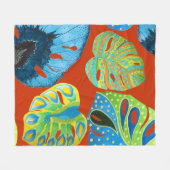 Couverture Polaire Tropical Chic : Motif feutré sans joint. (Devant (Horizontal))