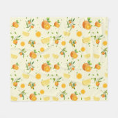 Couverture Polaire Tropical Citrus SUMMER Orange lemon Slice (Devant (Horizontal))