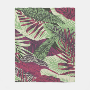 Couverture Polaire Tropical Exotic : Vert tendance sans couture
