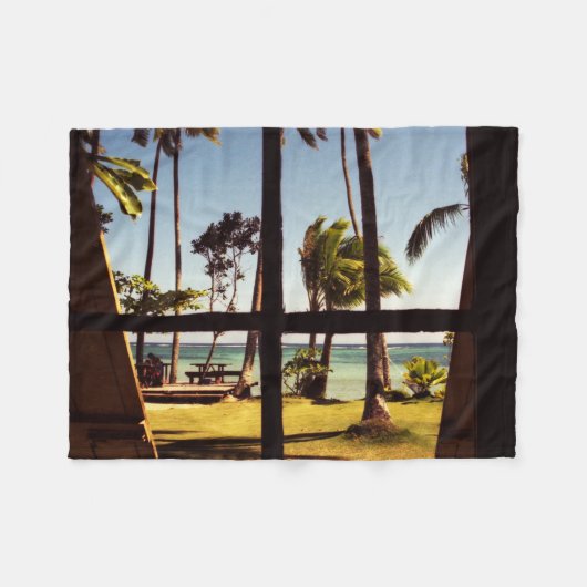 Couverture Polaire Tropical Fiji Beach Scene fbcna (Devant (Horizontal))