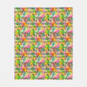 Couverture Polaire Tropical Flamingo Pickleball (Devant)