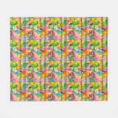 Couverture Polaire Tropical Flamingo Pickleball (Devant (Horizontal))
