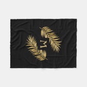 Couverture Polaire Tropical Gold Parties scintillant Palm Tree Fronds (Devant (Horizontal))