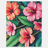 Couverture Polaire Tropical Hibiscus Bloom Artistry (Devant)