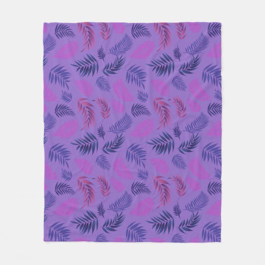 Couverture Polaire Tropical Leaves Pattern 19 (Devant)