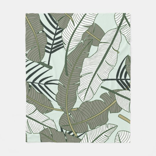 Couverture Polaire Tropical leaves seamless pattern  (Devant)