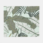 Couverture Polaire Tropical leaves seamless pattern  (Devant (Horizontal))