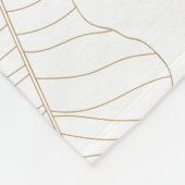 Couverture Polaire Tropical ligne florale exotique feuilles de palmie (Coin)