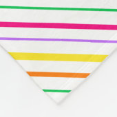 Couverture Polaire Tropical Pink Green Orange Yellow Stripes Extérieu (Coin)