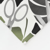 Couverture Polaire Tropical print monstera leaves scissors jungle exo (Coin)