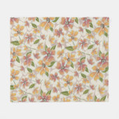 Couverture Polaire Tropical Retro Botanical (Devant (Horizontal))