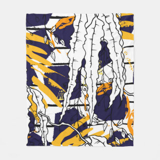 Couverture Polaire Tropical, stripe, motif animal. Motif sans faille
